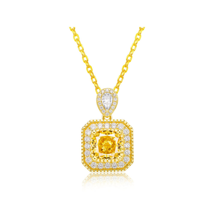 Candy Cube Canary Yellow Necklace - Gem Vivi