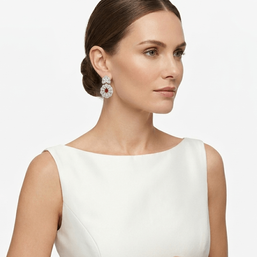 Carissa Ruby Drop Earrings - Gem Vivi
