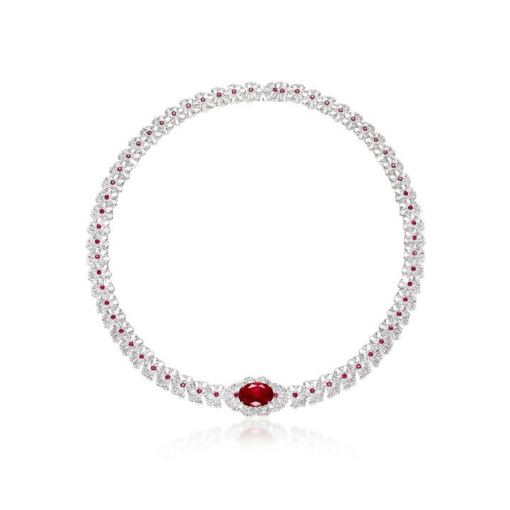 Carissa Ruby Statement Necklace - Gem Vivi