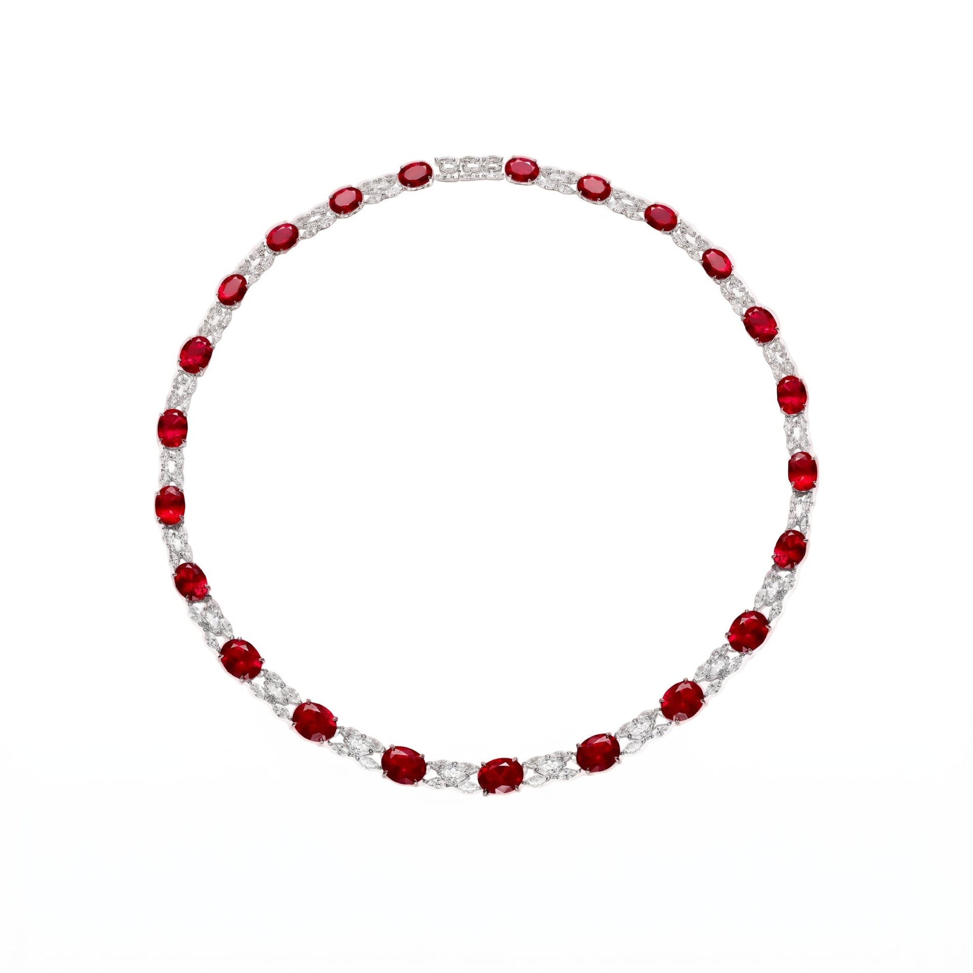 Celeste Scarlet Ruby Statement Necklace - Gem Vivi