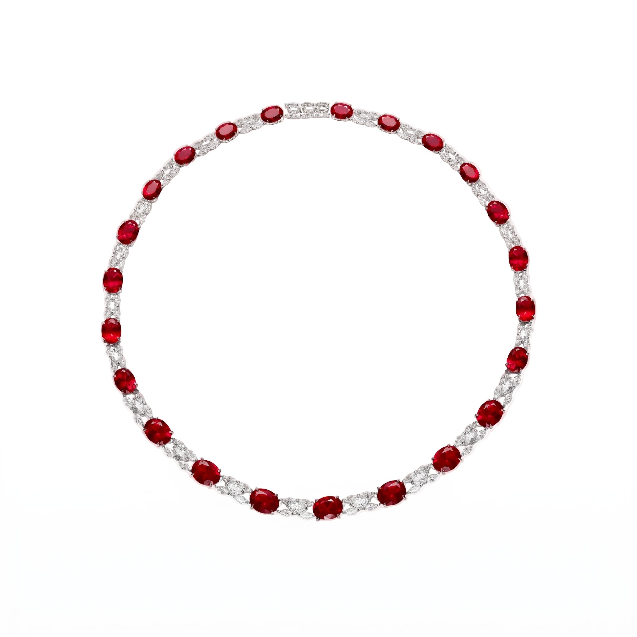 Celeste Scarlet Ruby Statement Necklace - Gem Vivi