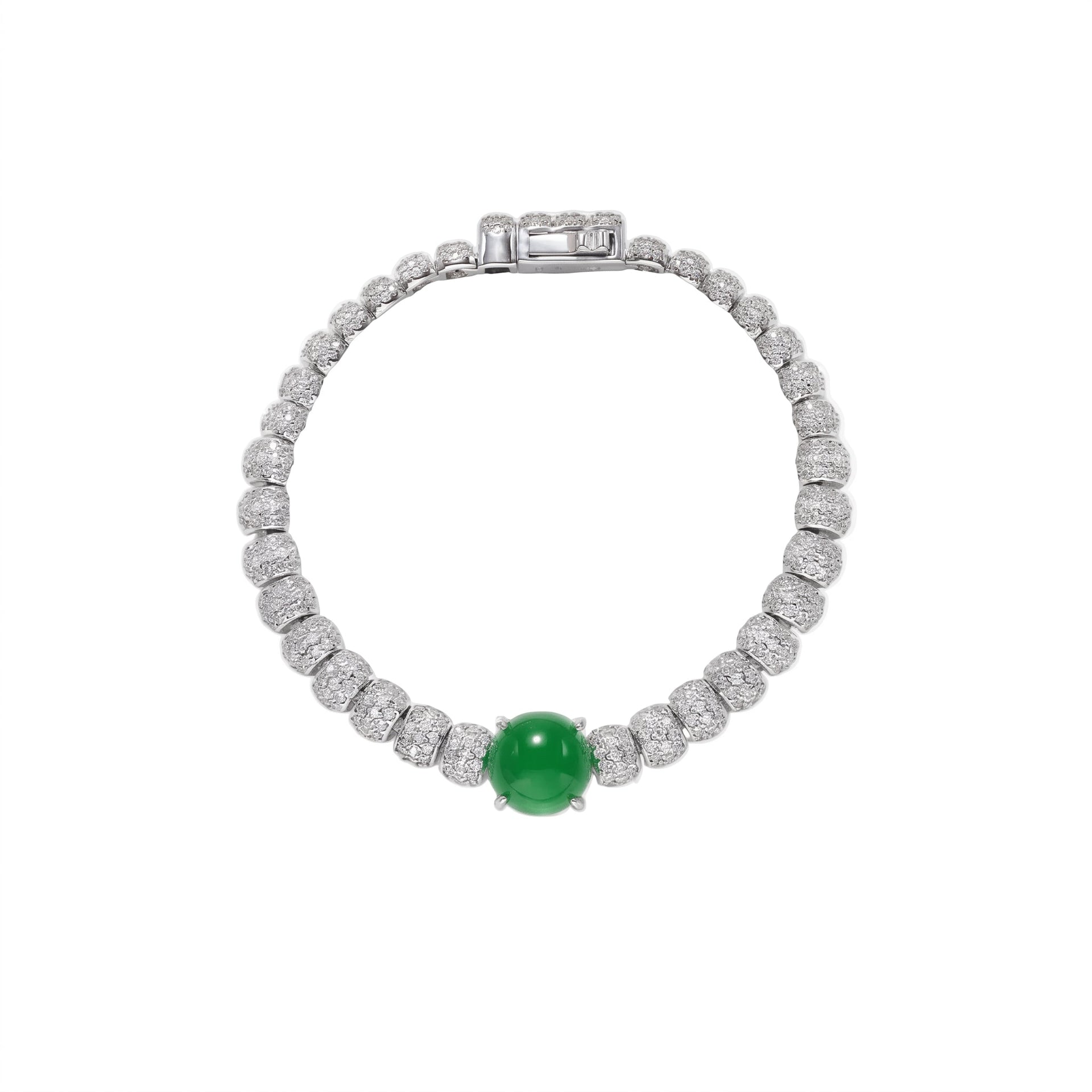 Chalcedony Cabochon Bracelet - Gem Vivi
