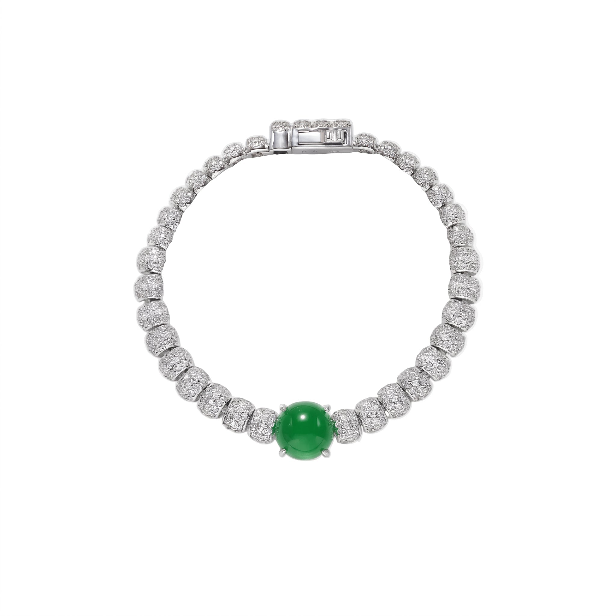 Chalcedony Cabochon Bracelet - Gem Vivi
