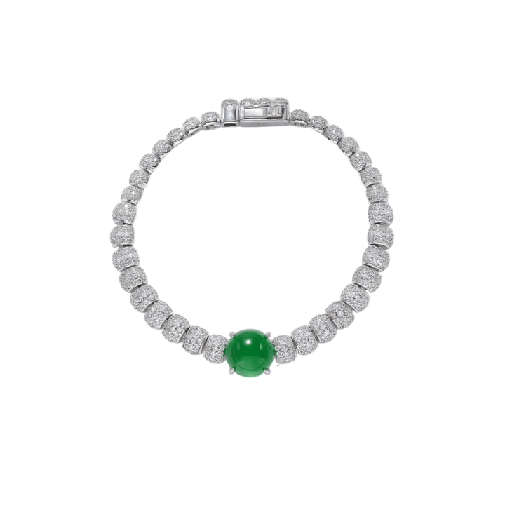 Chalcedony Cabochon Bracelet - Gem Vivi