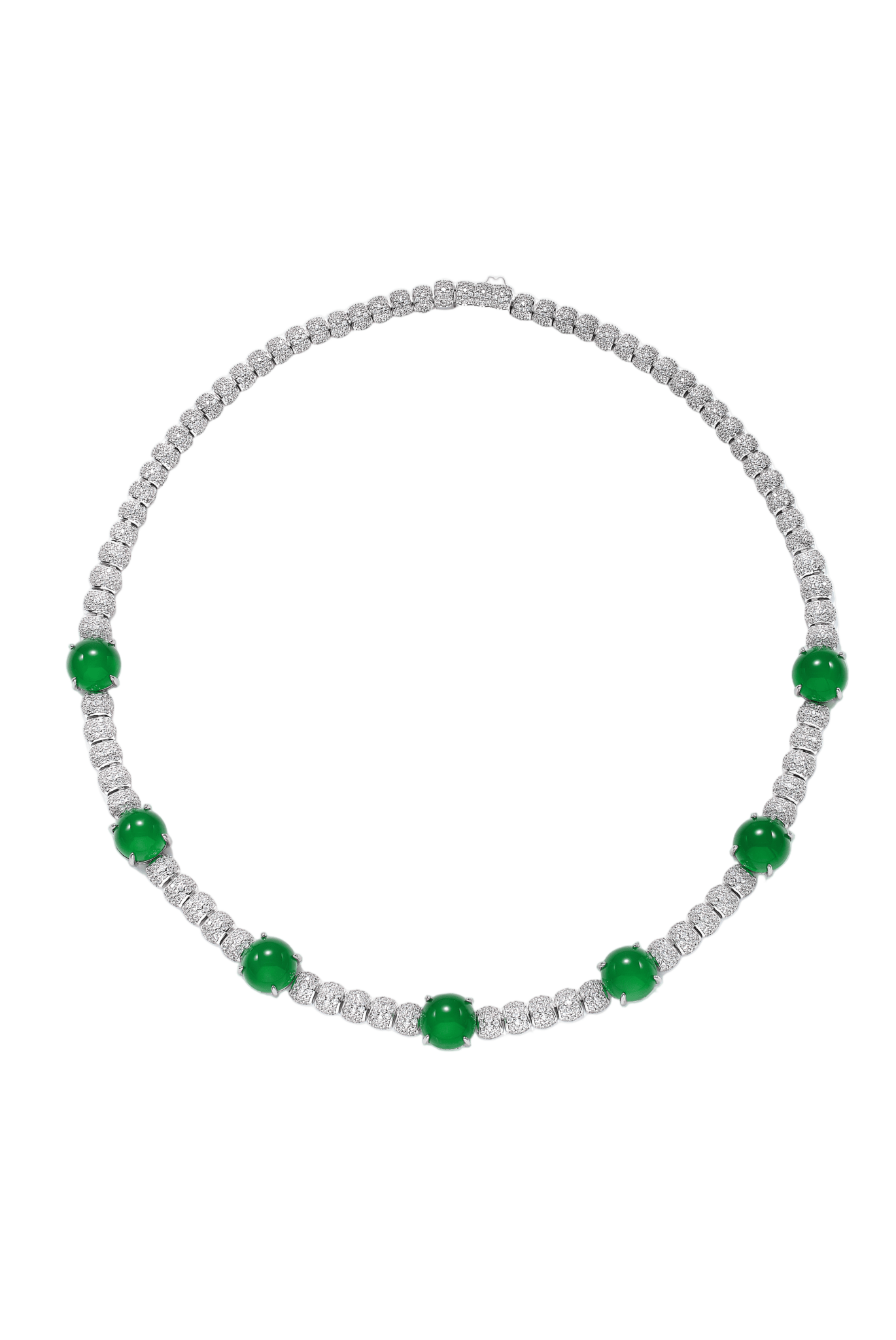 Chalcedony Cabochon Statement Necklace - Gem Vivi