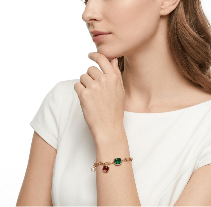 Chloe Duo Charm Bracelet - Gem Vivi
