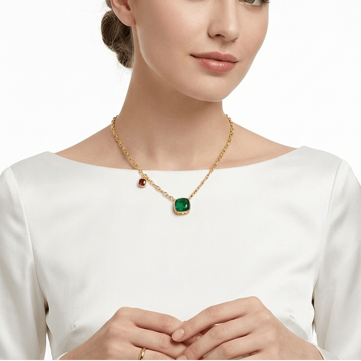 Chloe Duo Charm Necklace - Gem Vivi