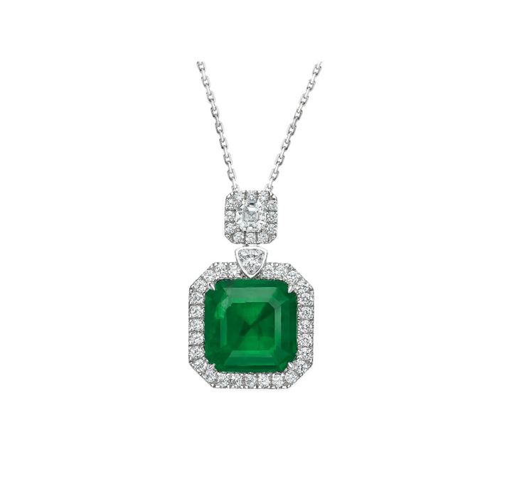 Classic Emerald Pendant Necklace - Gem Vivi