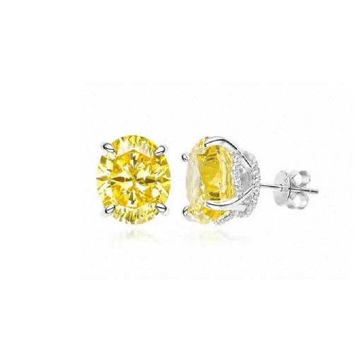 Classic Oval Solitaire Stud Earrings - Gem Vivi