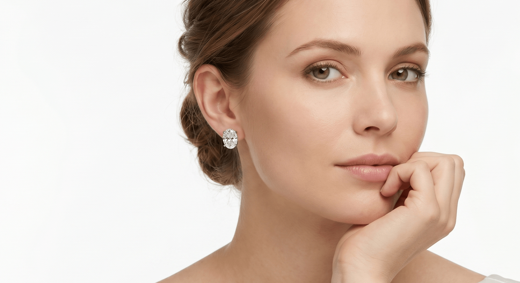 Classic Oval Solitaire Stud Earrings - Gem Vivi