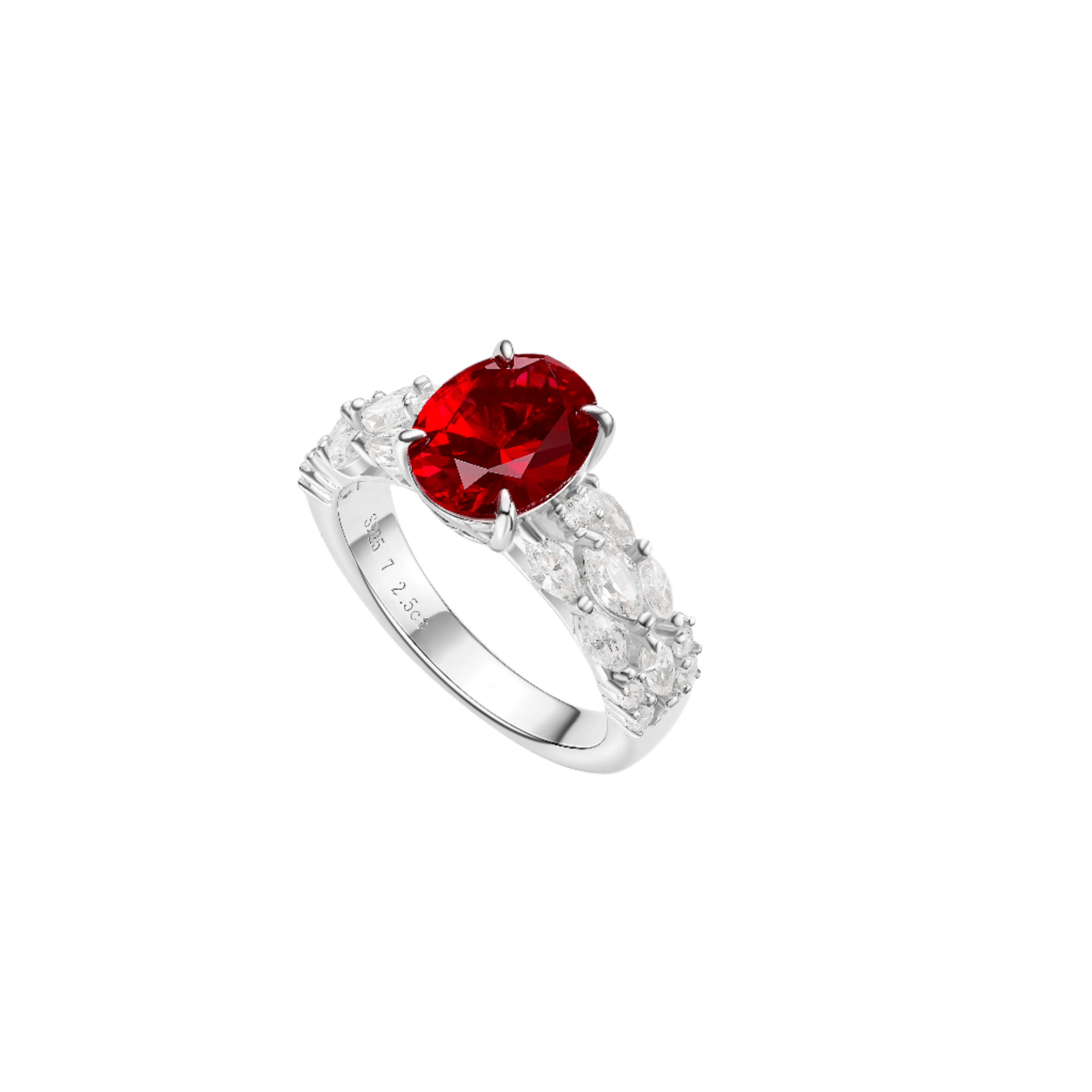 Crimson Ruby Solitaire Ring - Gem Vivi