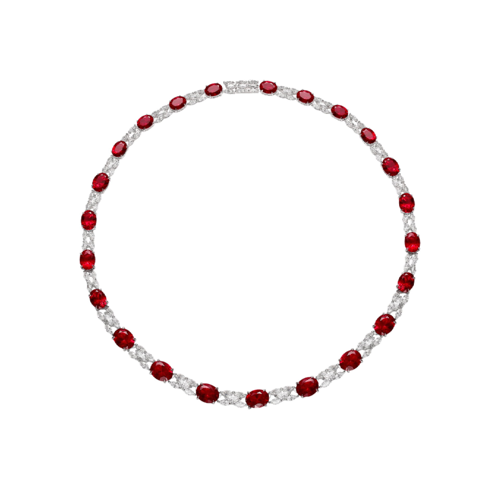 Crimson Ruby Statement Necklace - Gem Vivi