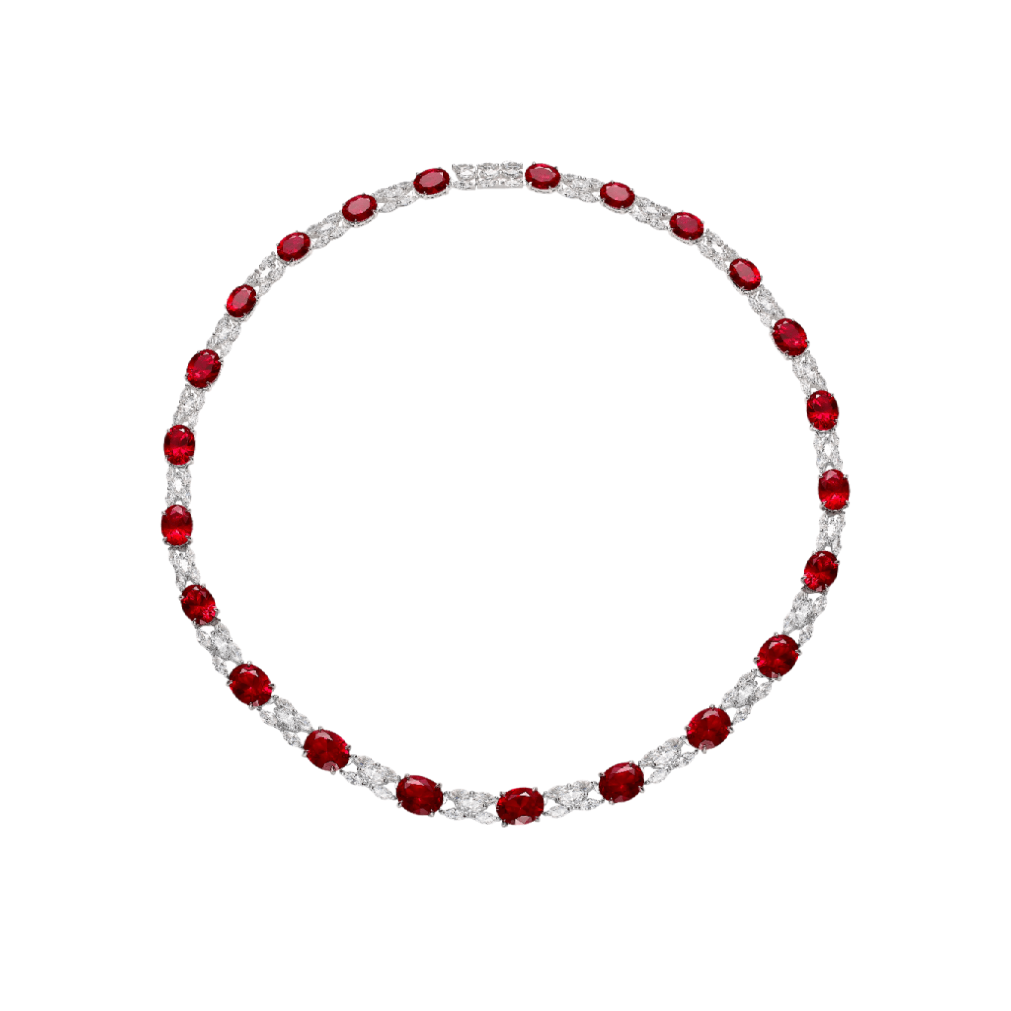 Crimson Ruby Statement Necklace - Gem Vivi