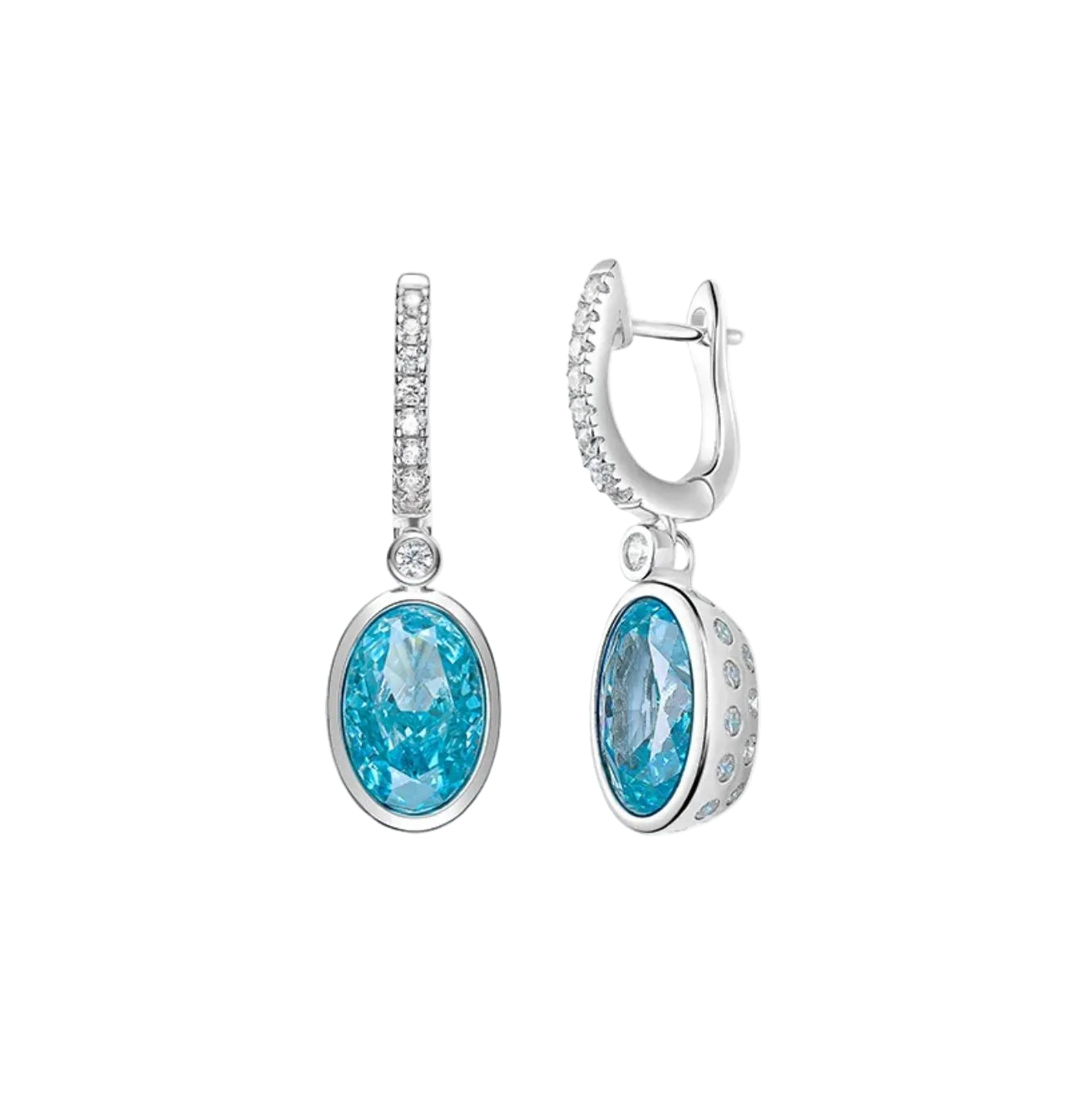 Crystal Blue Drop Earrings - Gem Vivi