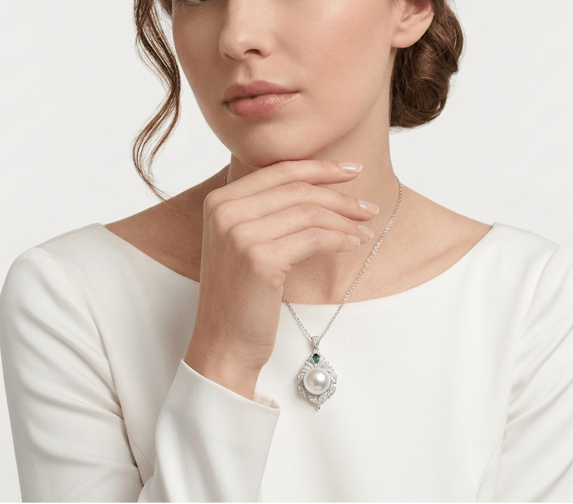 Dainty Pearl Pendant Necklace - Gem Vivi