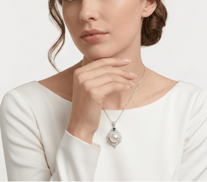 Dainty Pearl Pendant Necklace - Gem Vivi