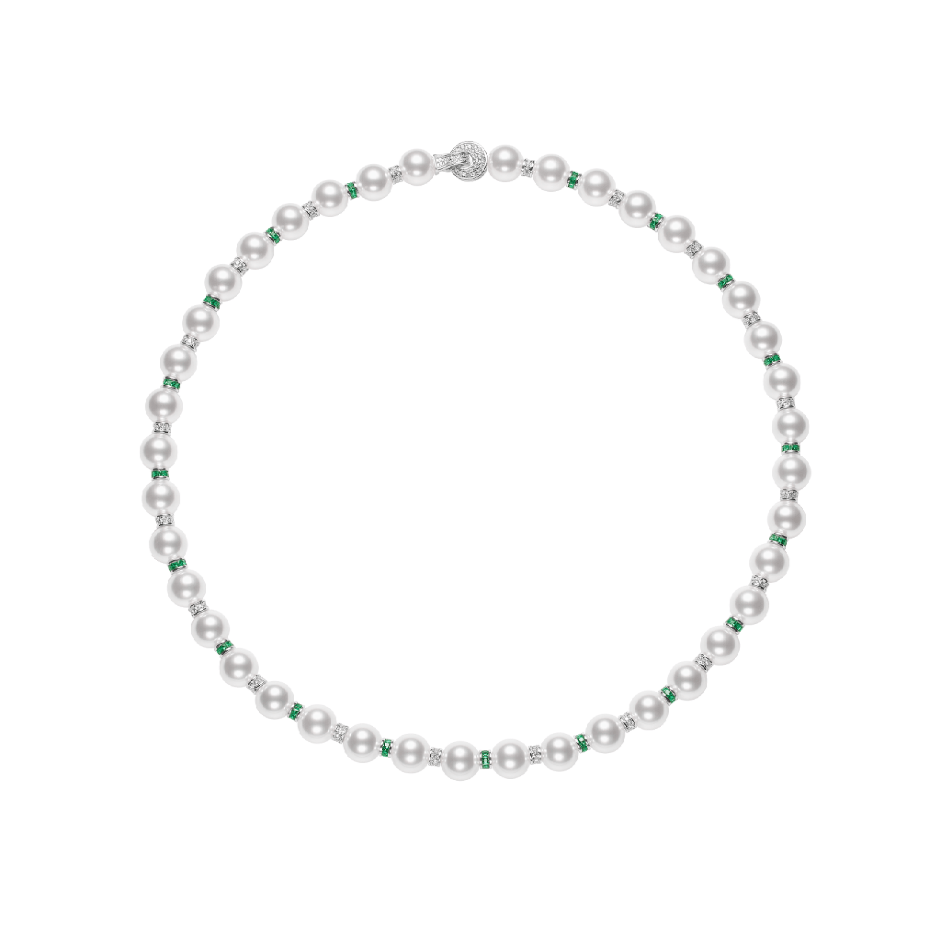 Elegant Pearl and Emerald Necklace - Gem Vivi