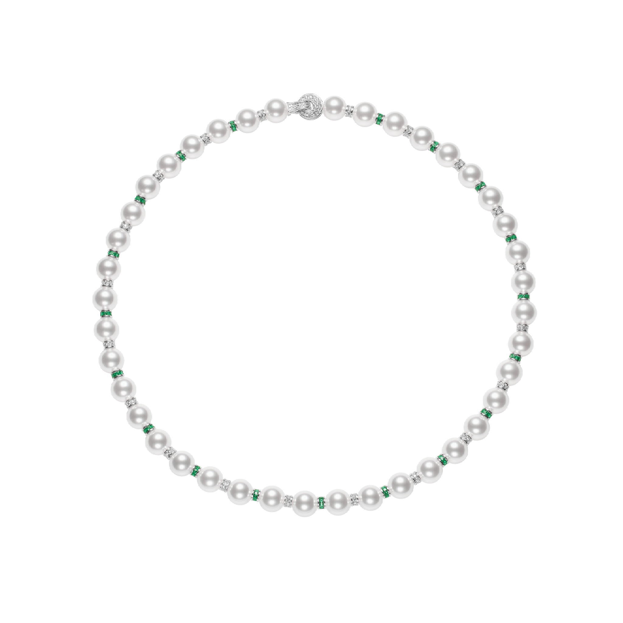 Elegant Pearl and Emerald Necklace - Gem Vivi