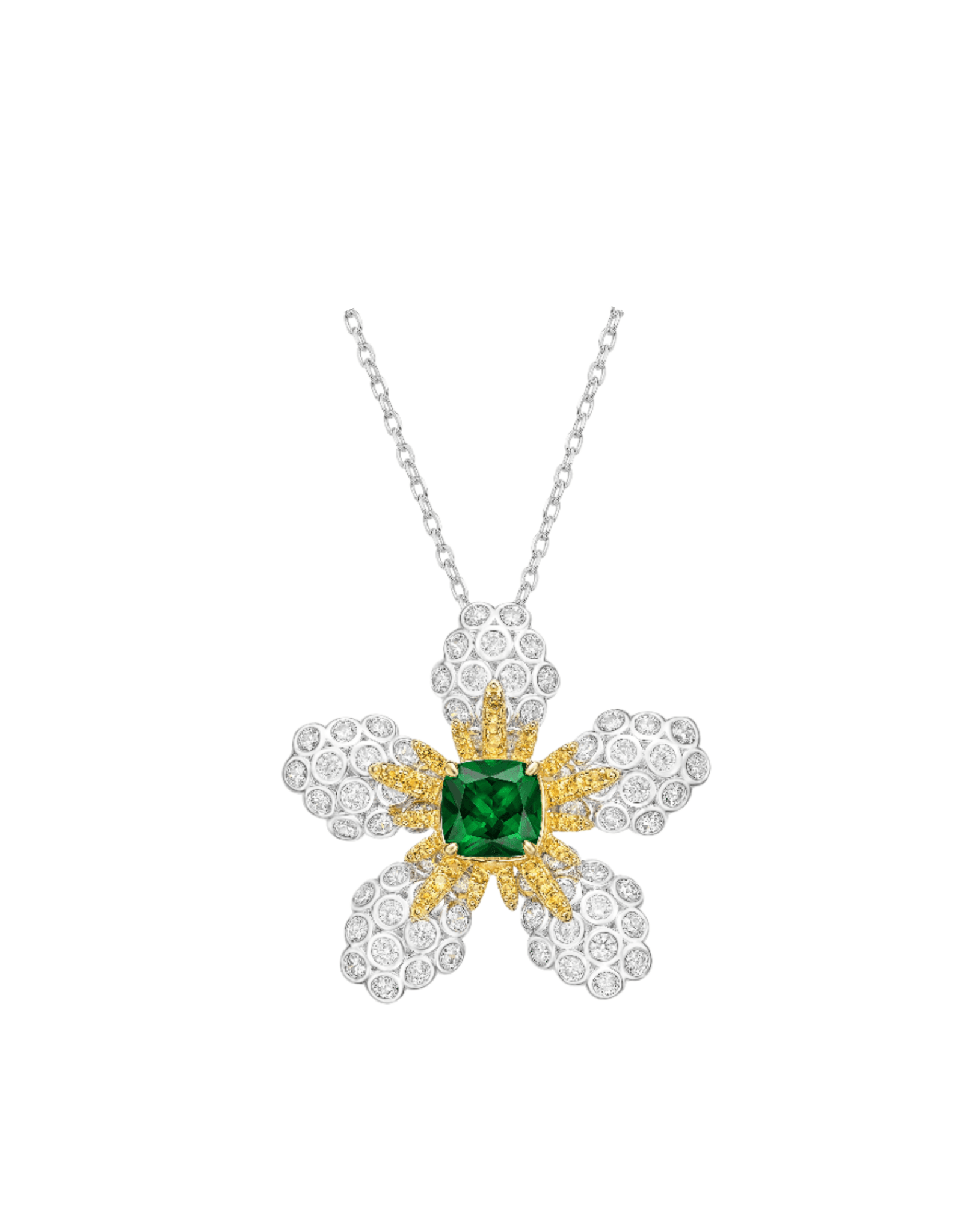 Emerald Bloom Star Brooch - Gem Vivi