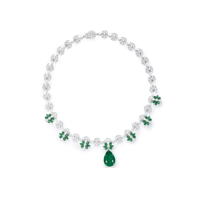 Emerald Bloom Statement Necklace - Gem Vivi