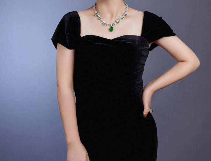 Emerald Bloom Statement Necklace - Gem Vivi