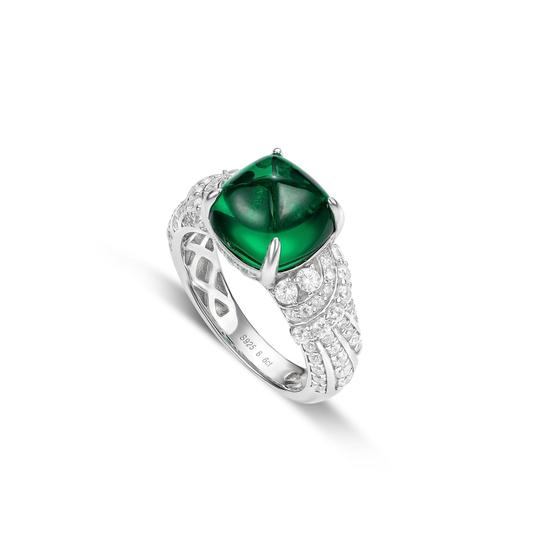 Emerald Cabochon Ring - Gem Vivi