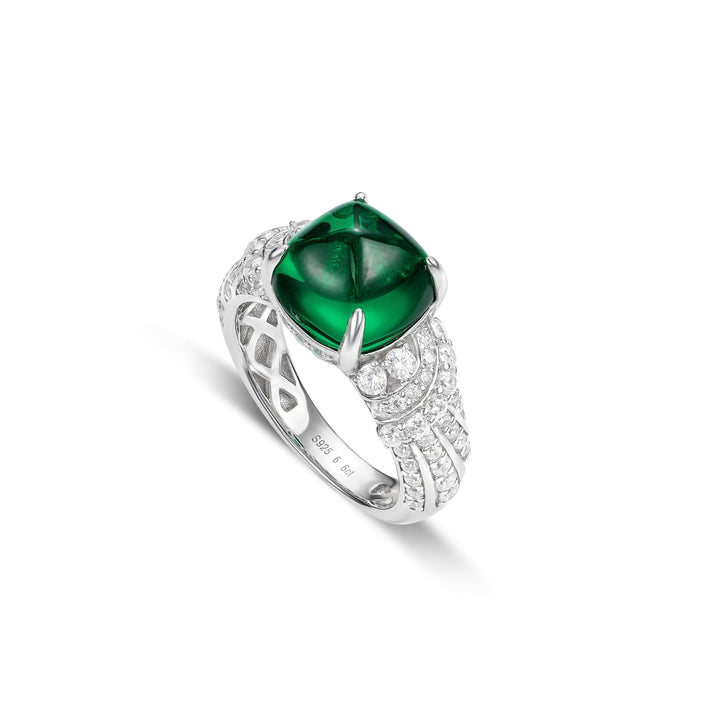 Emerald Cabochon Ring - Gem Vivi