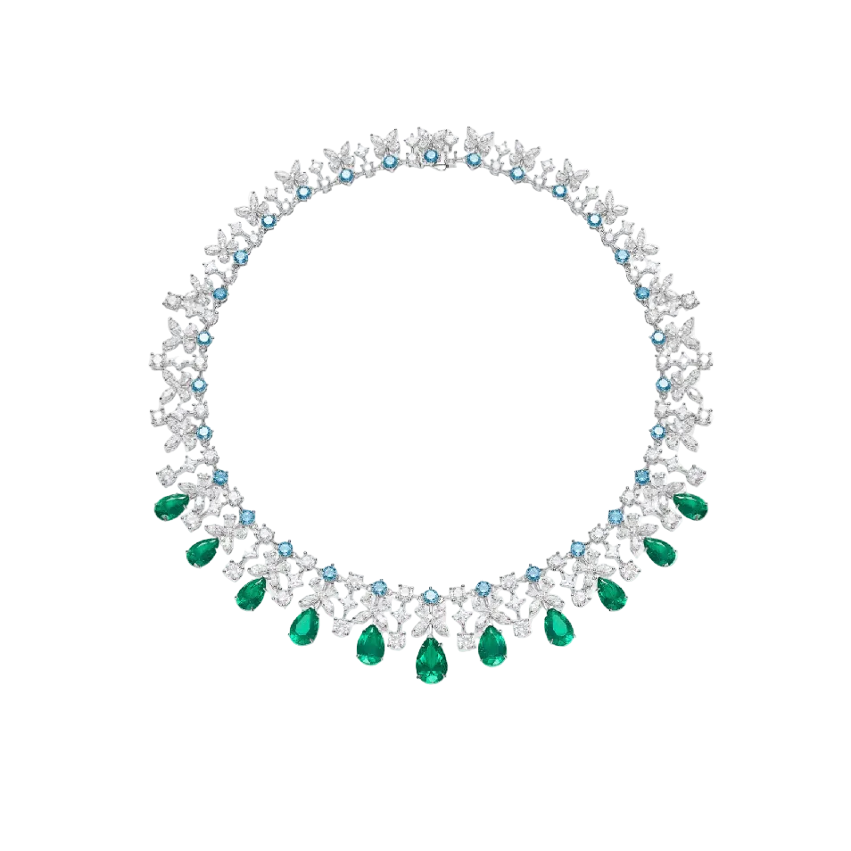 Emerald Cascade Harmony Necklace - Gem Vivi