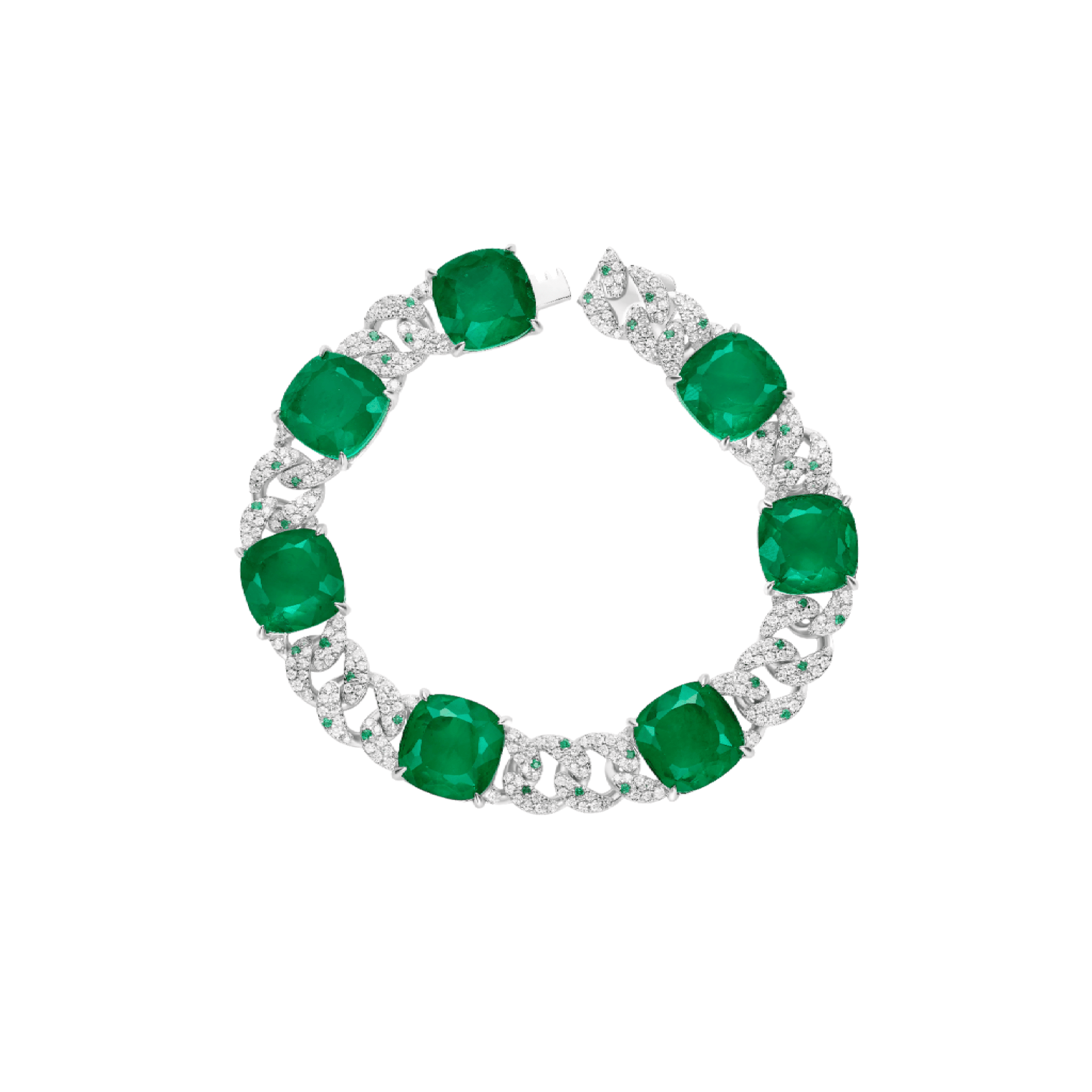 Emerald Chain Link Bracelet - Gem Vivi