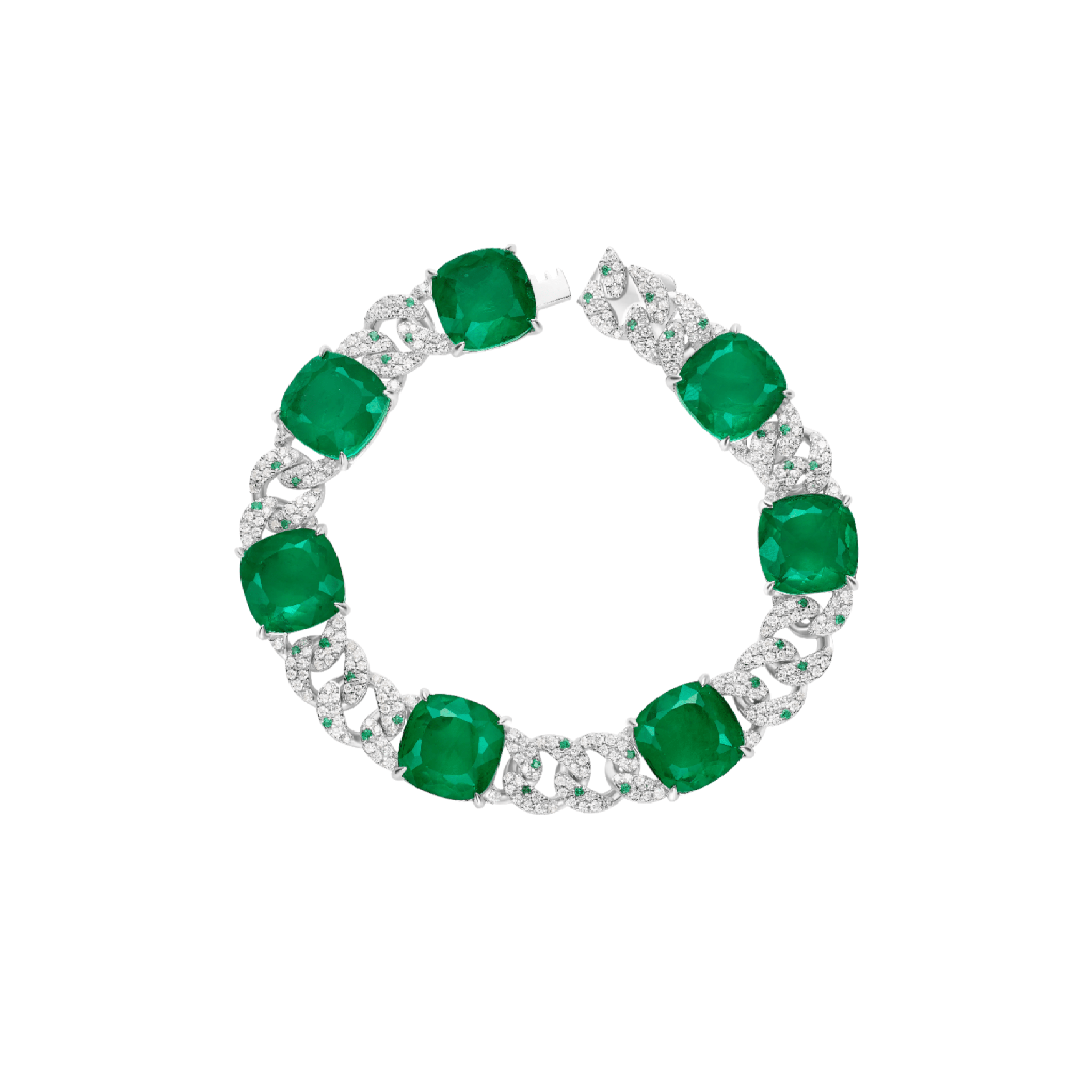 Emerald Chain Link Bracelet - Gem Vivi