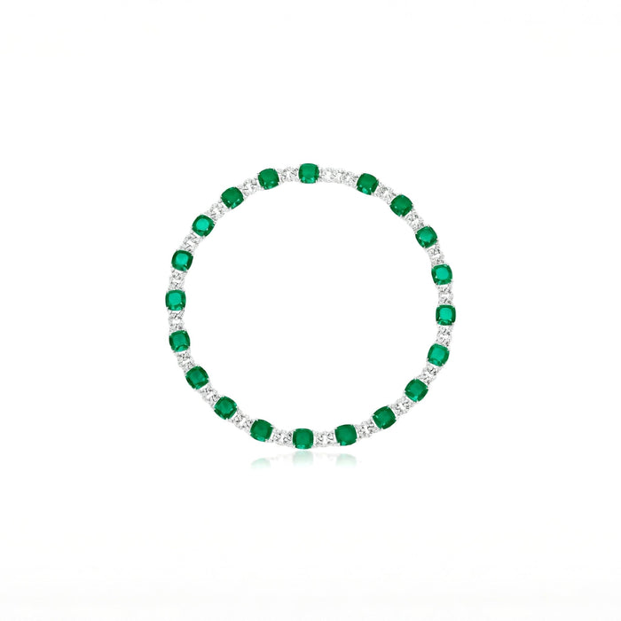 Emerald Chain Link Necklace - Gem Vivi