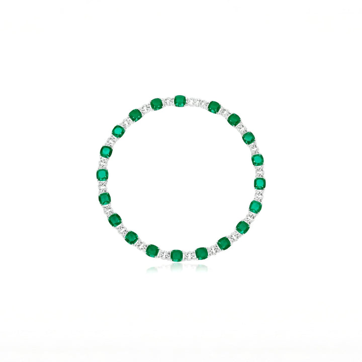 Emerald Chain Link Necklace - Gem Vivi