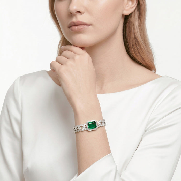 Emerald Cuban Bracelet - Gem Vivi