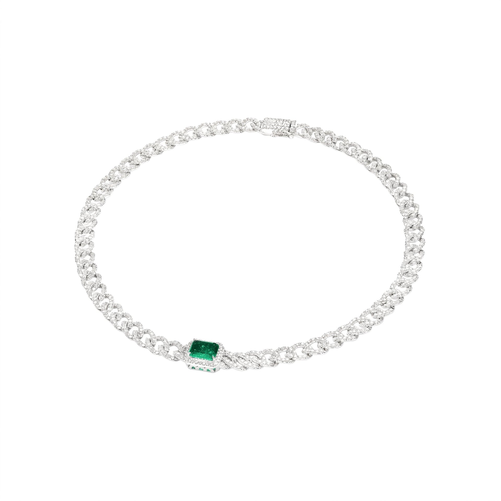 Emerald Cuban Necklace - Gem Vivi