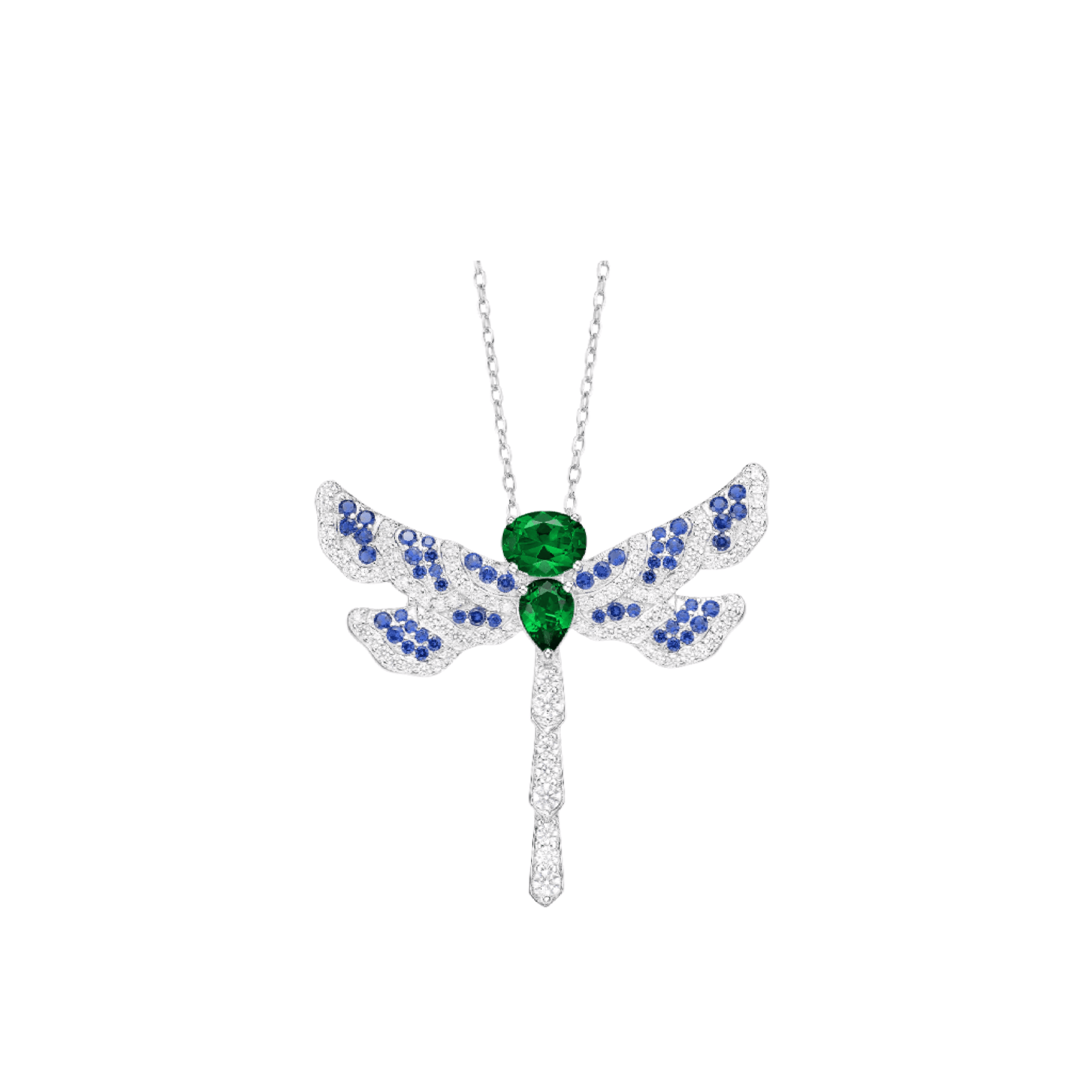 Emerald Enchanted Dragonfly Necklace - Gem Vivi