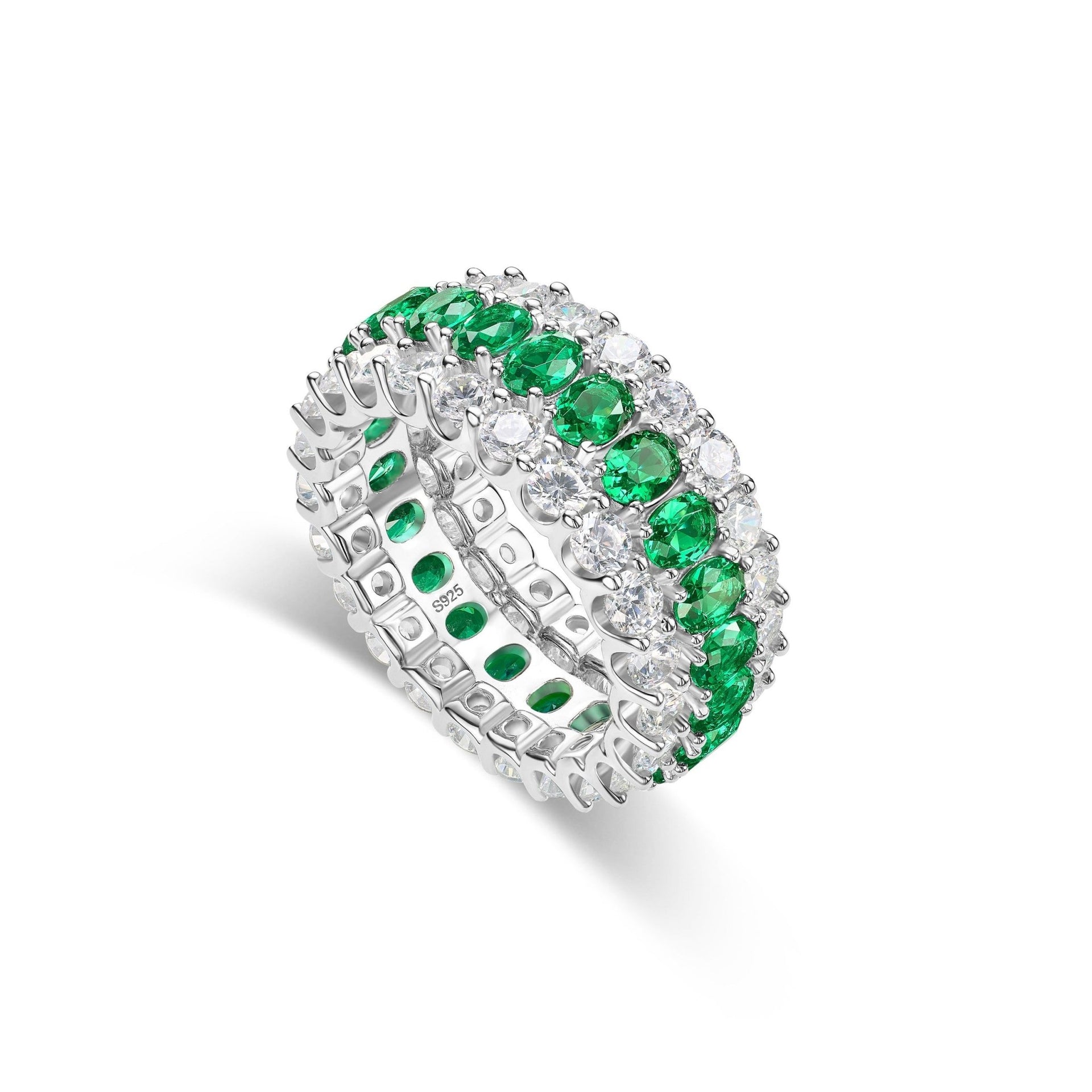 Emerald Eternity Ring - Gem Vivi