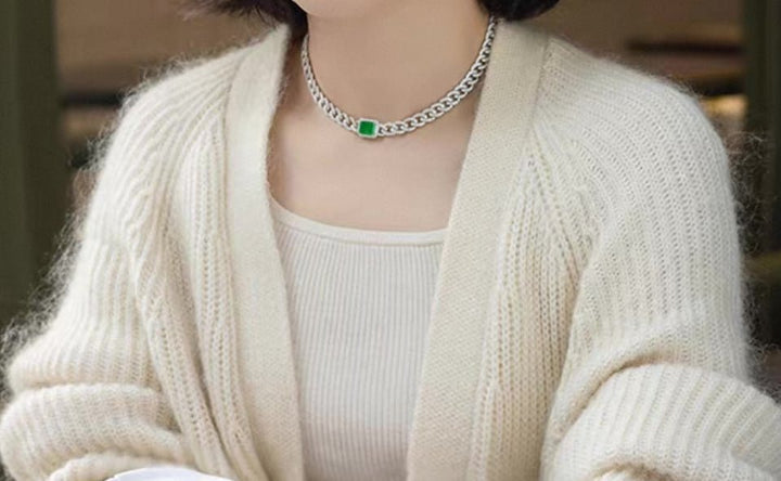 Emerald Ice Cuban Necklace - Gem Vivi