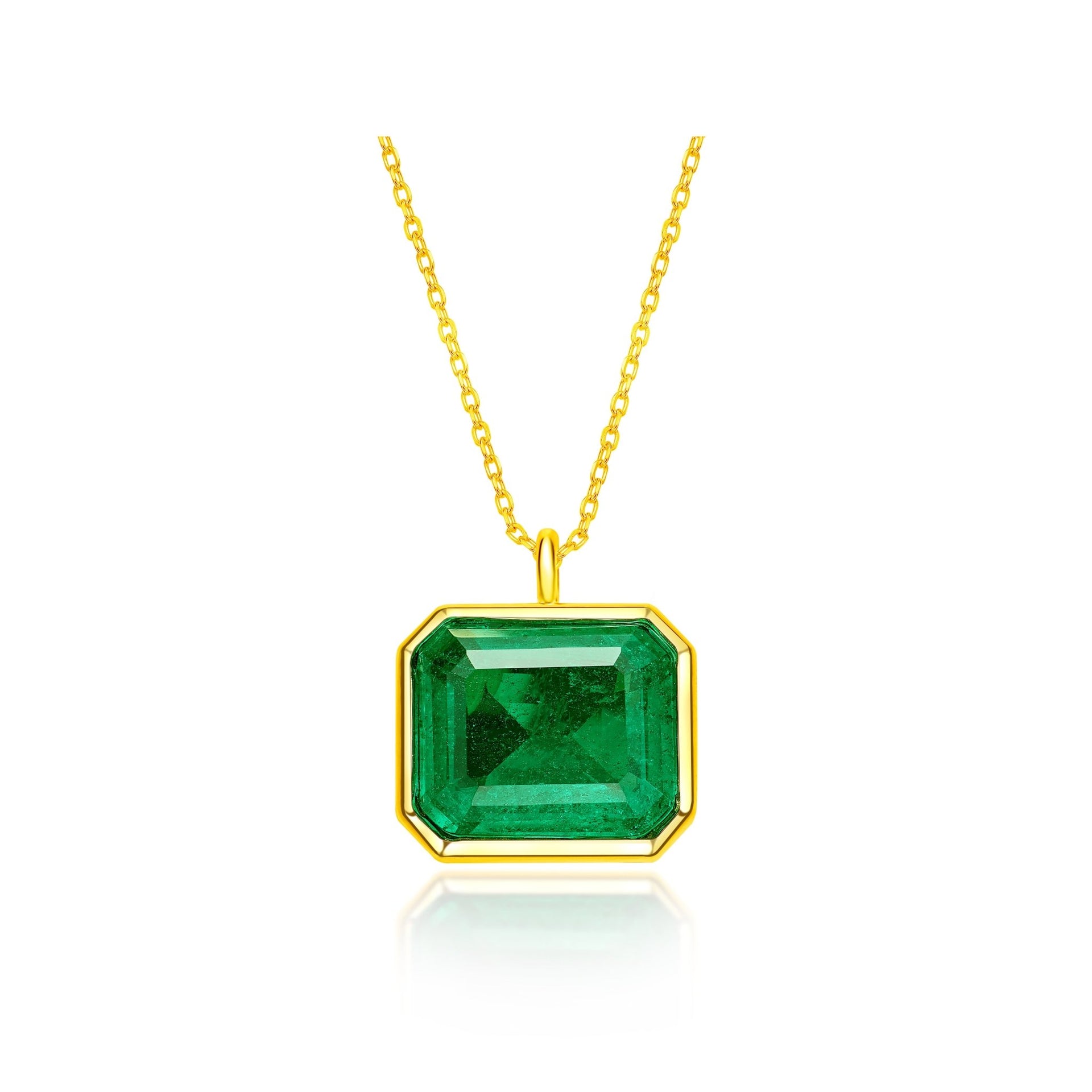 Emerald Luxe Golden Necklace - Gem Vivi