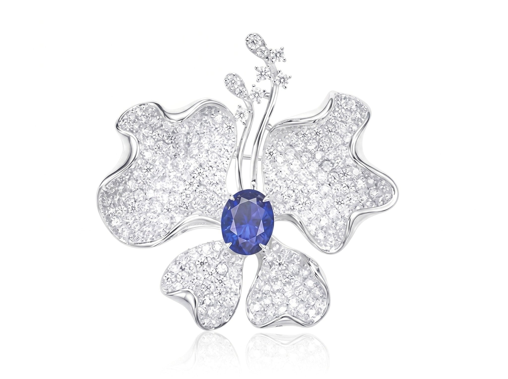 Emerald Orchid Brooch - Gem Vivi