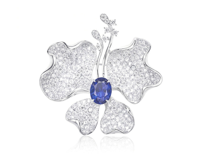 Emerald Orchid Brooch - Gem Vivi