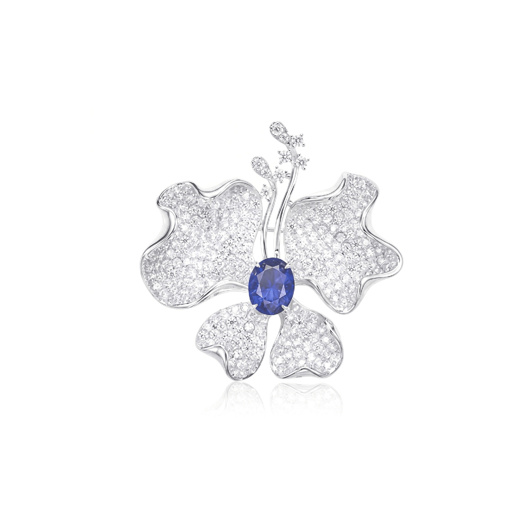 Emerald Orchid Brooch - Gem Vivi
