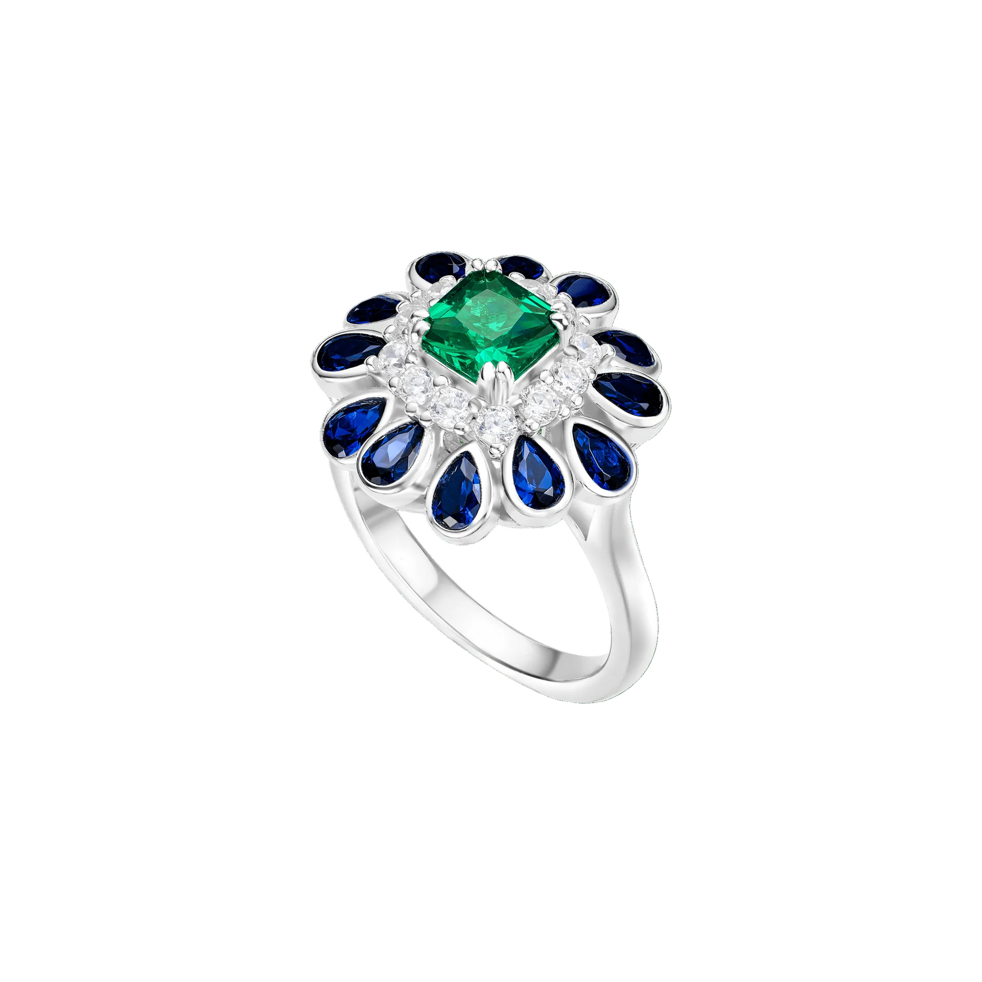 Emerald Royale Blossom Ring - Gem Vivi