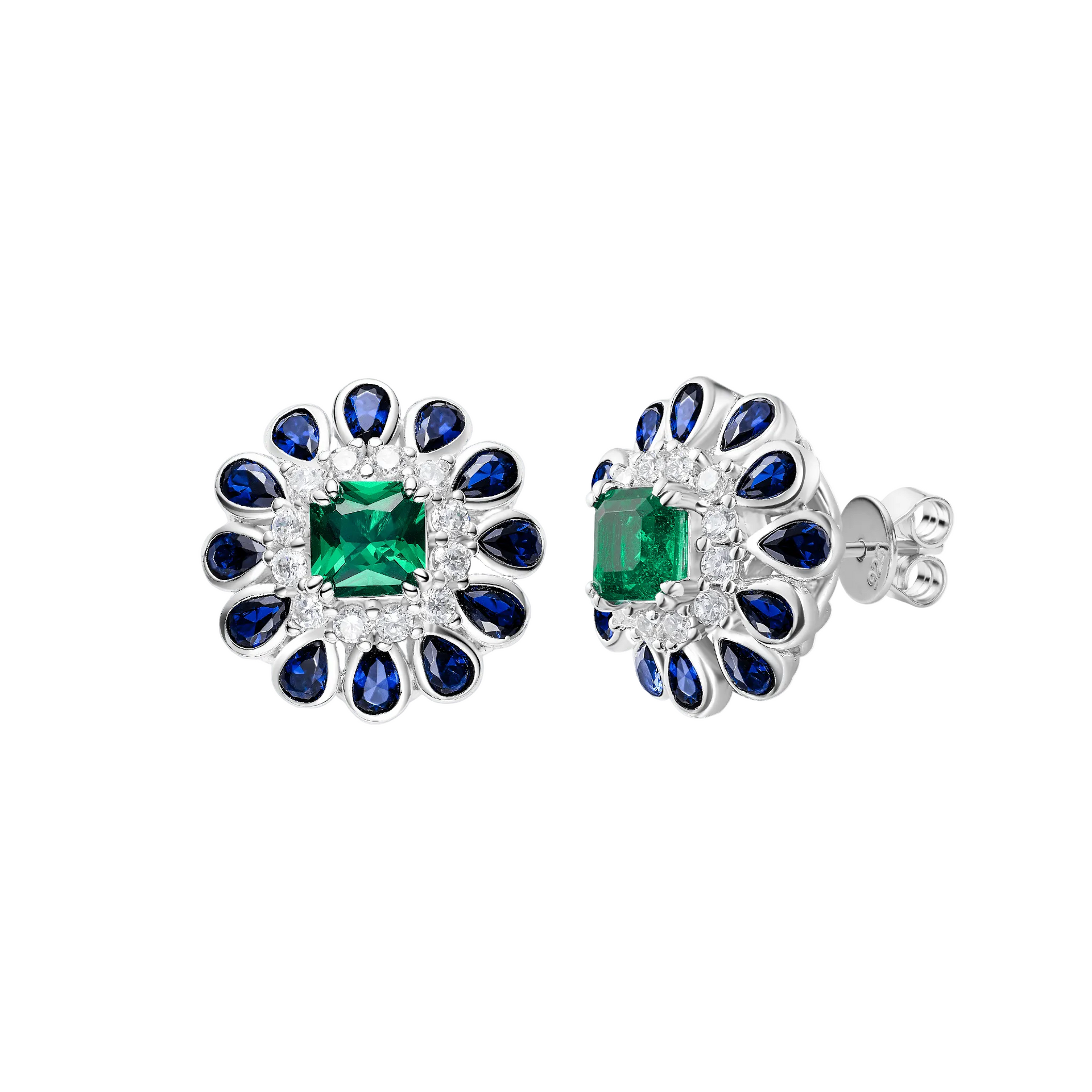 Emerald Royale Blossom Studs - Gem Vivi