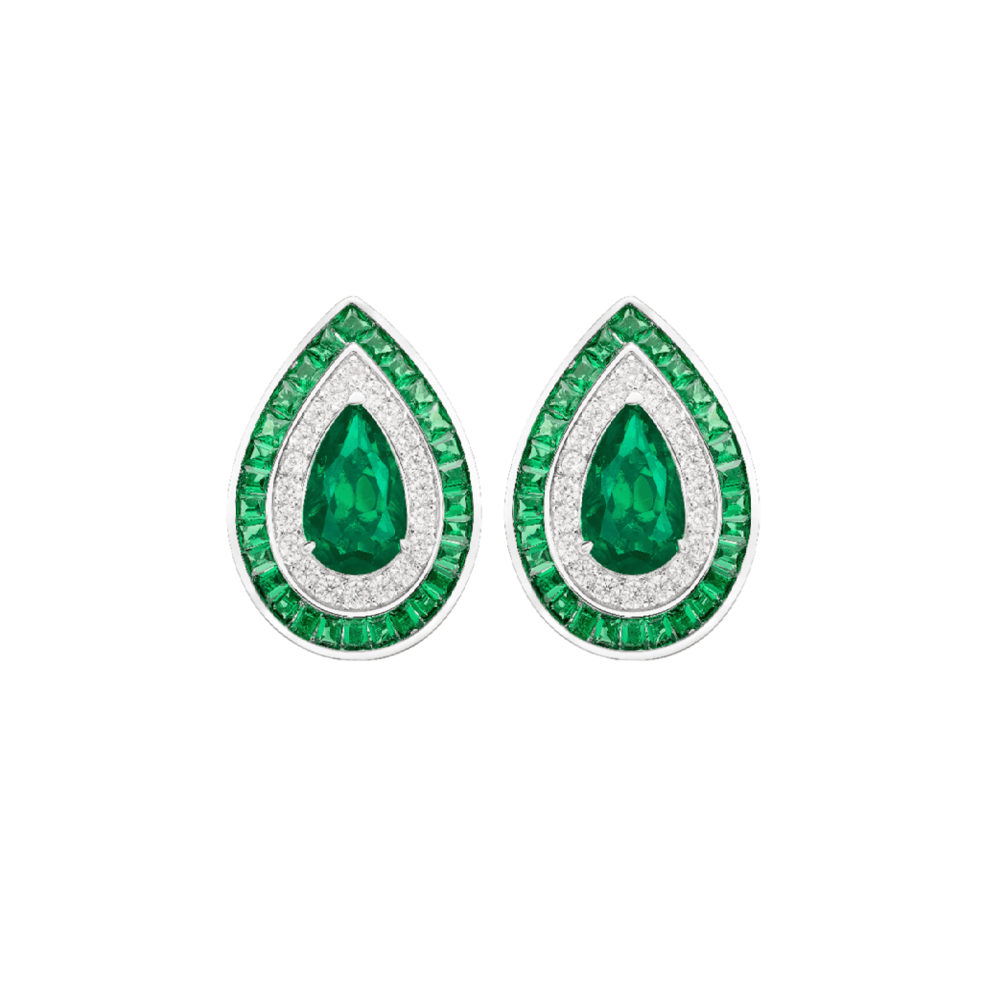 Emerald Teardrop Earrings - Gem Vivi