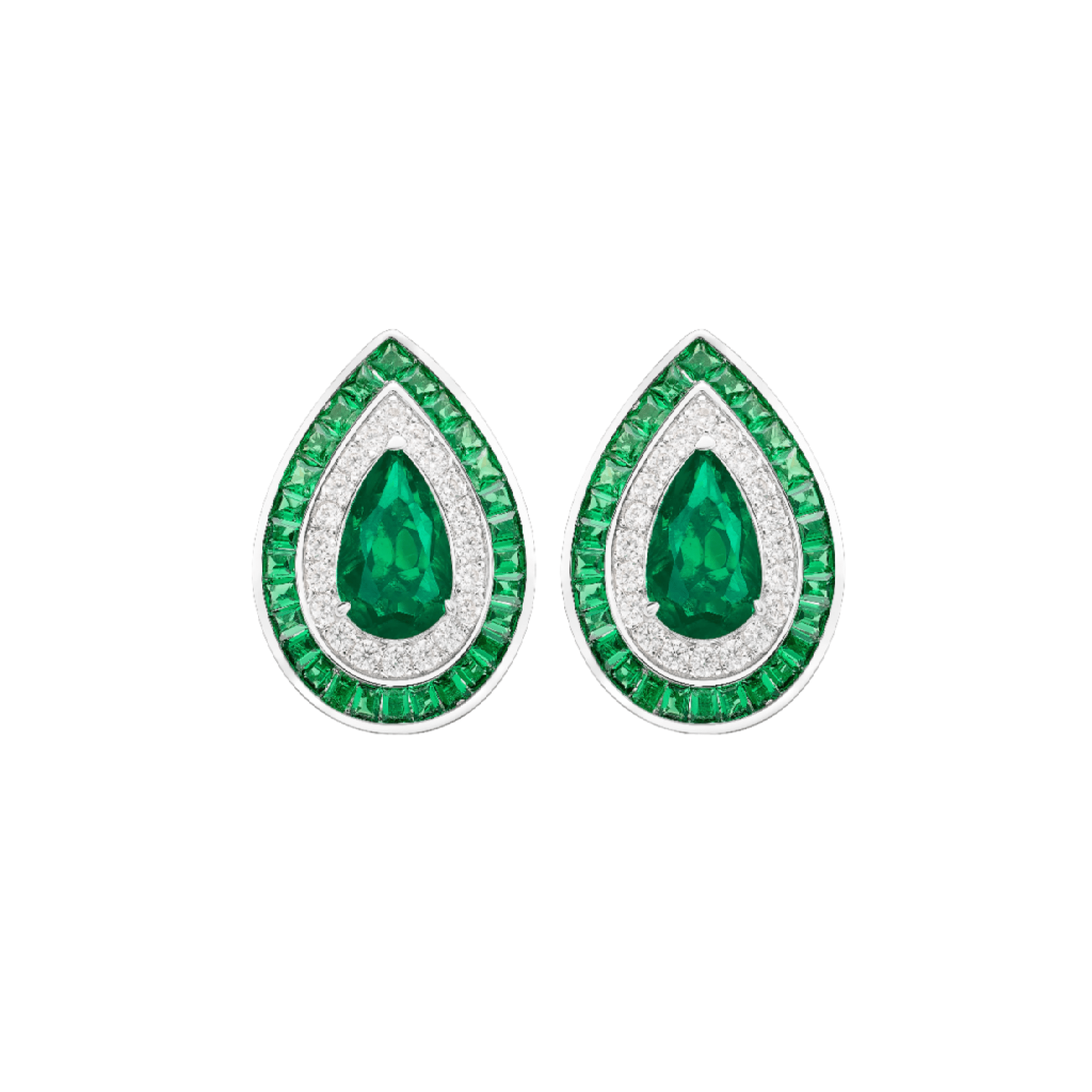 Emerald Teardrop Earrings - Gem Vivi
