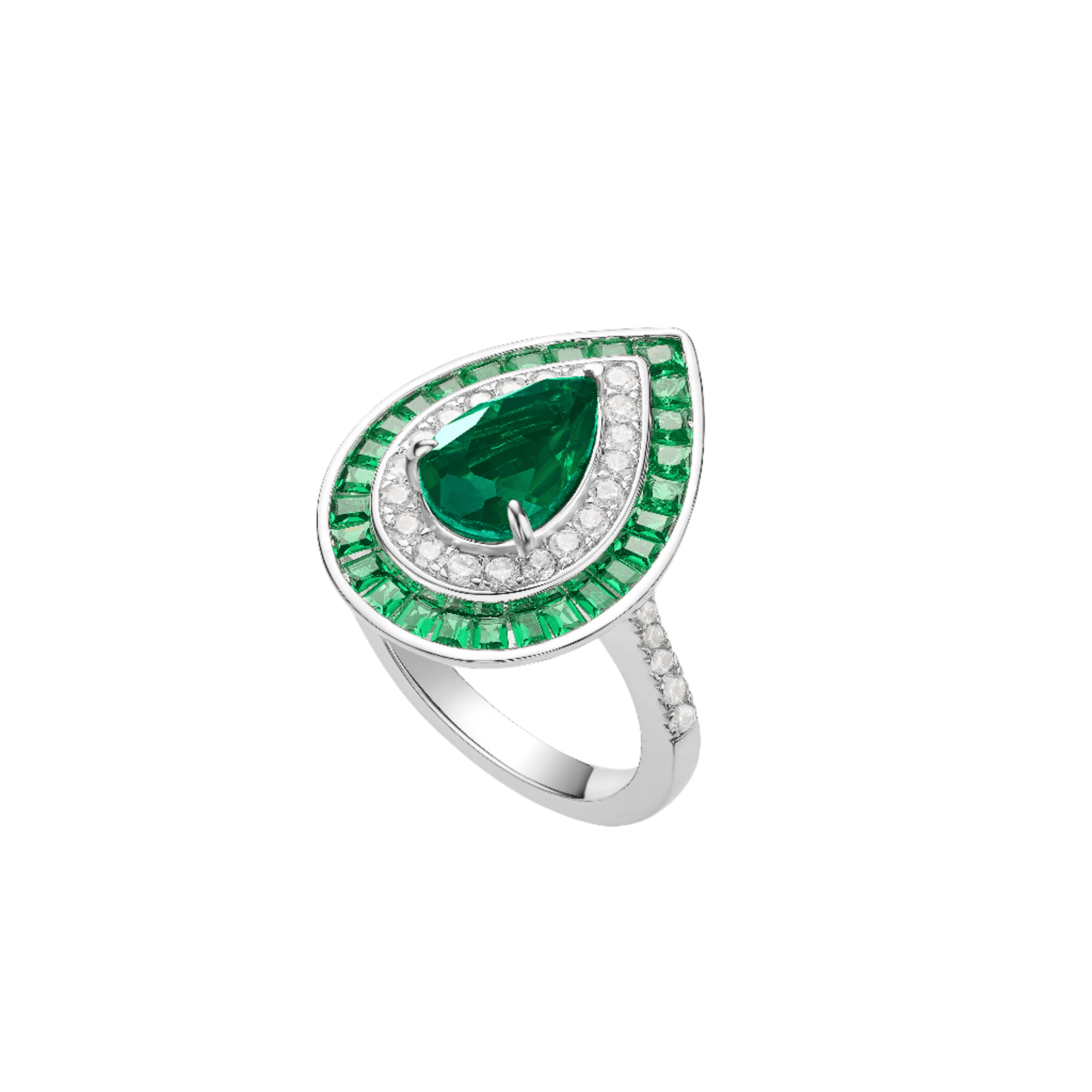 Emerald Teardrop Ring - Gem Vivi