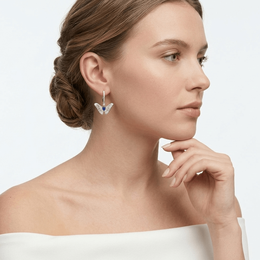 Enchanted Butterfly Drop Earrings - Gem Vivi