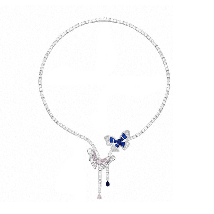 Enchanted Butterfly Drop Necklace - Gem Vivi