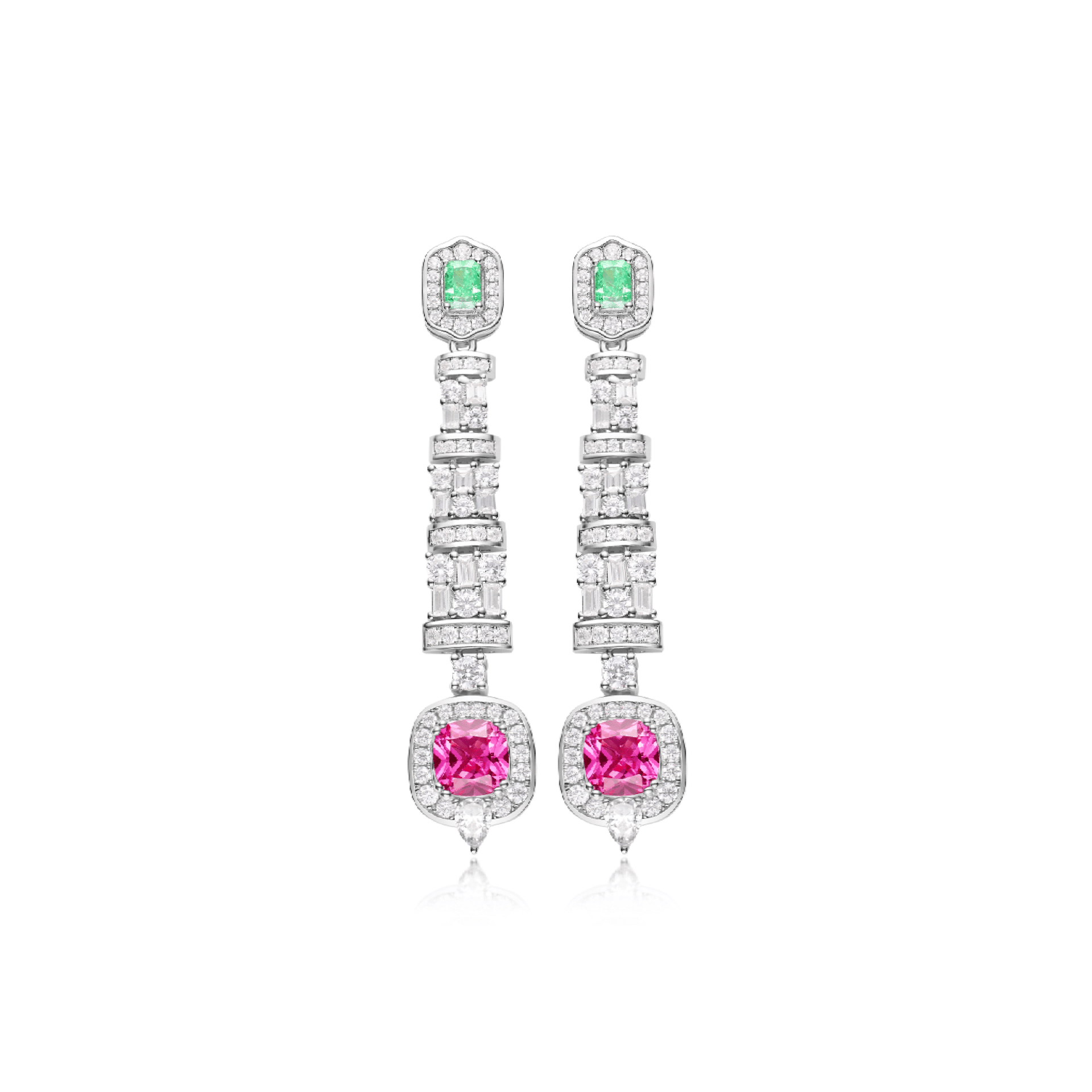 Garden Gala Sakura Pink Dangle Earrings - Gem Vivi