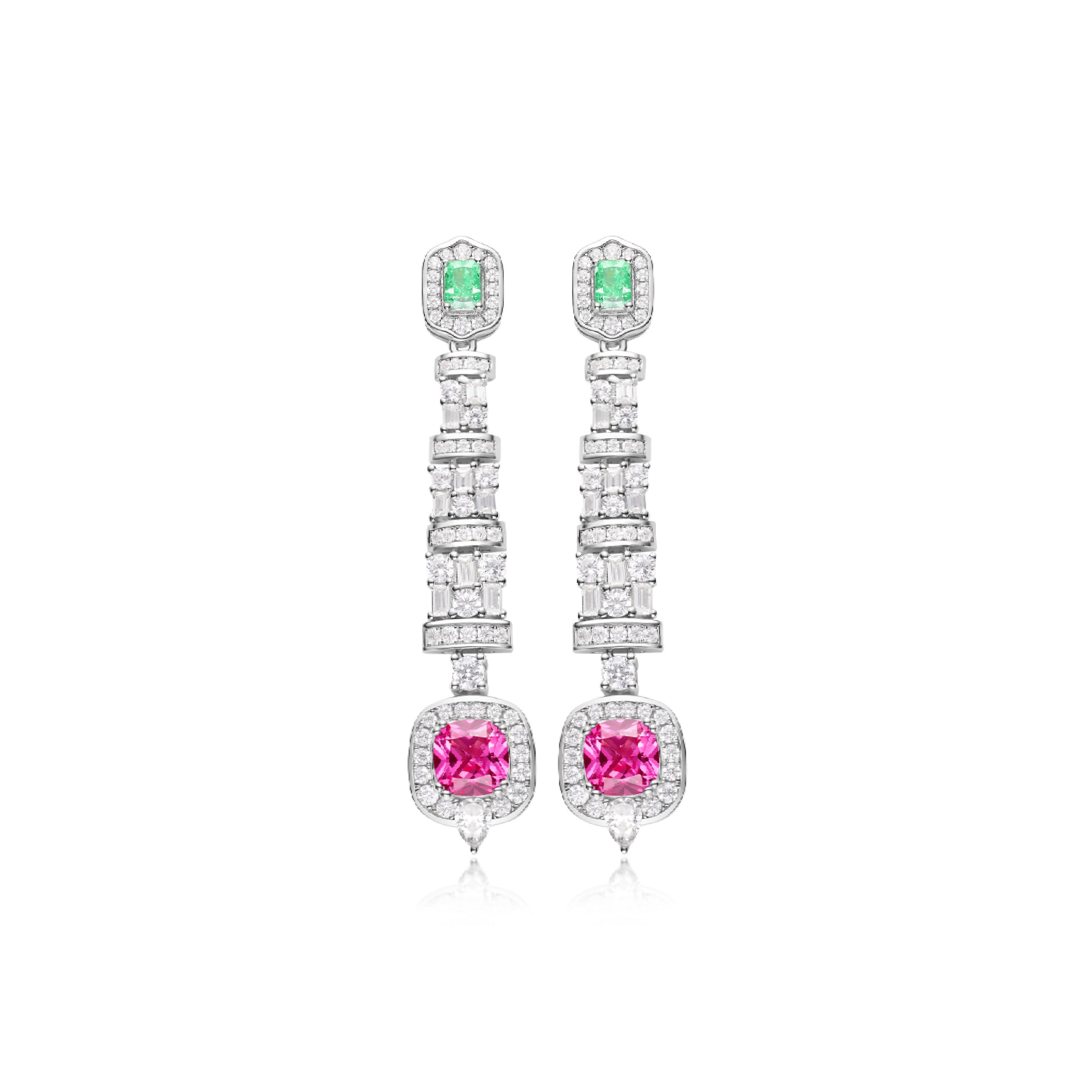 Garden Gala Sakura Pink Dangle Earrings - Gem Vivi